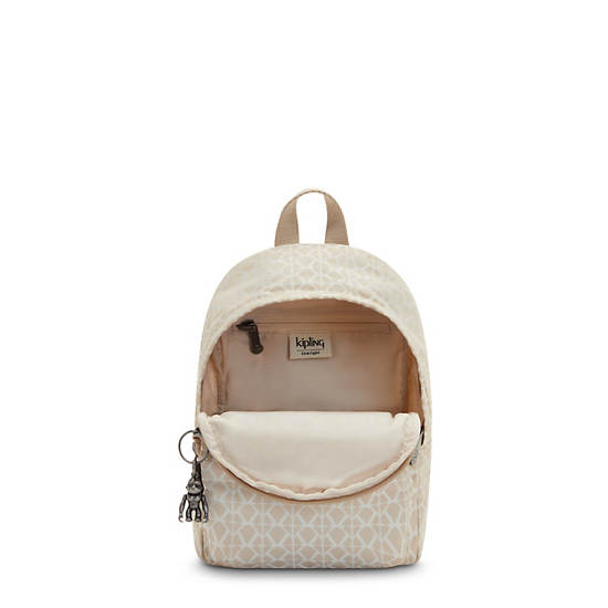 Plecaki Kipling Delia Compact Printed Convertible Beżowe | PL 1655UZ